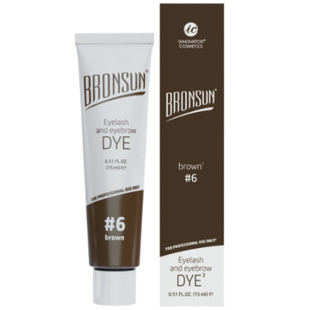Краска для ресниц и бровей BRONSUN, цвет коричневый 
